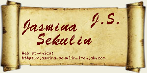 Jasmina Sekulin vizit kartica